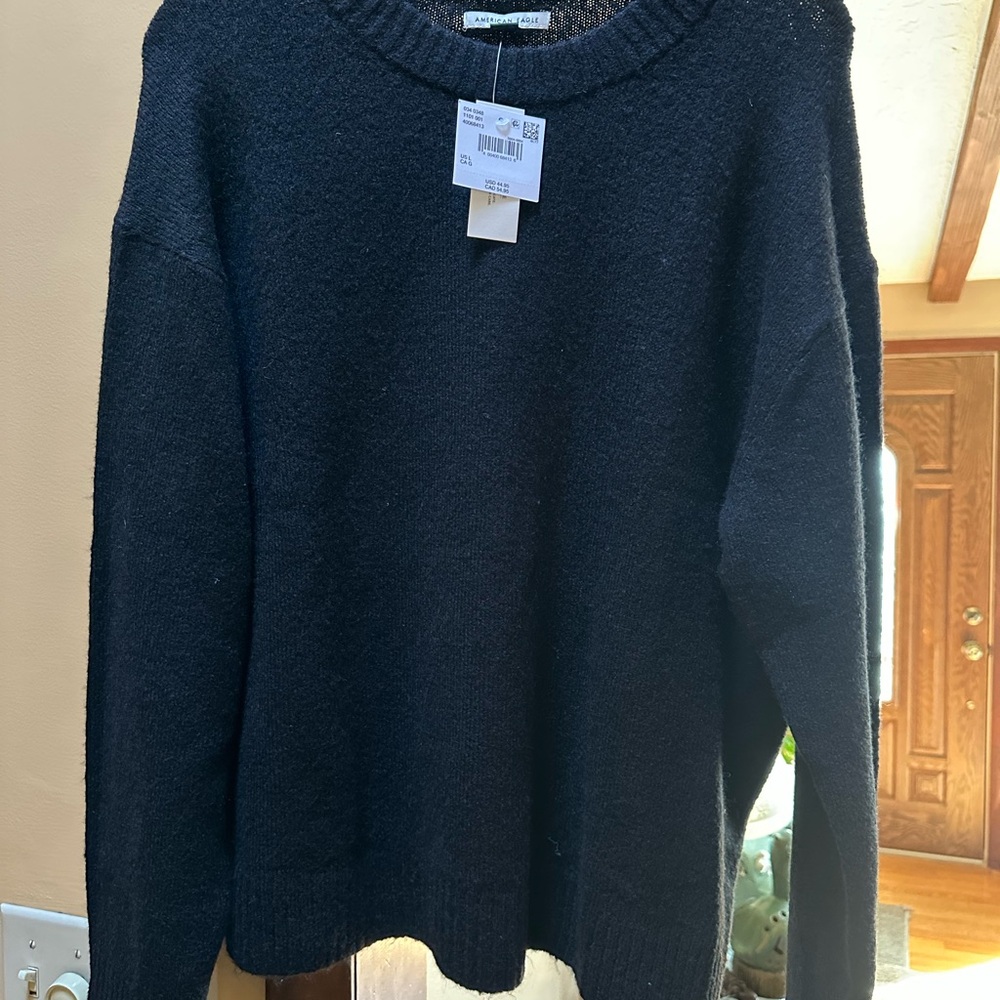 American Eagle Cozy Black Sweater SZ L NWT